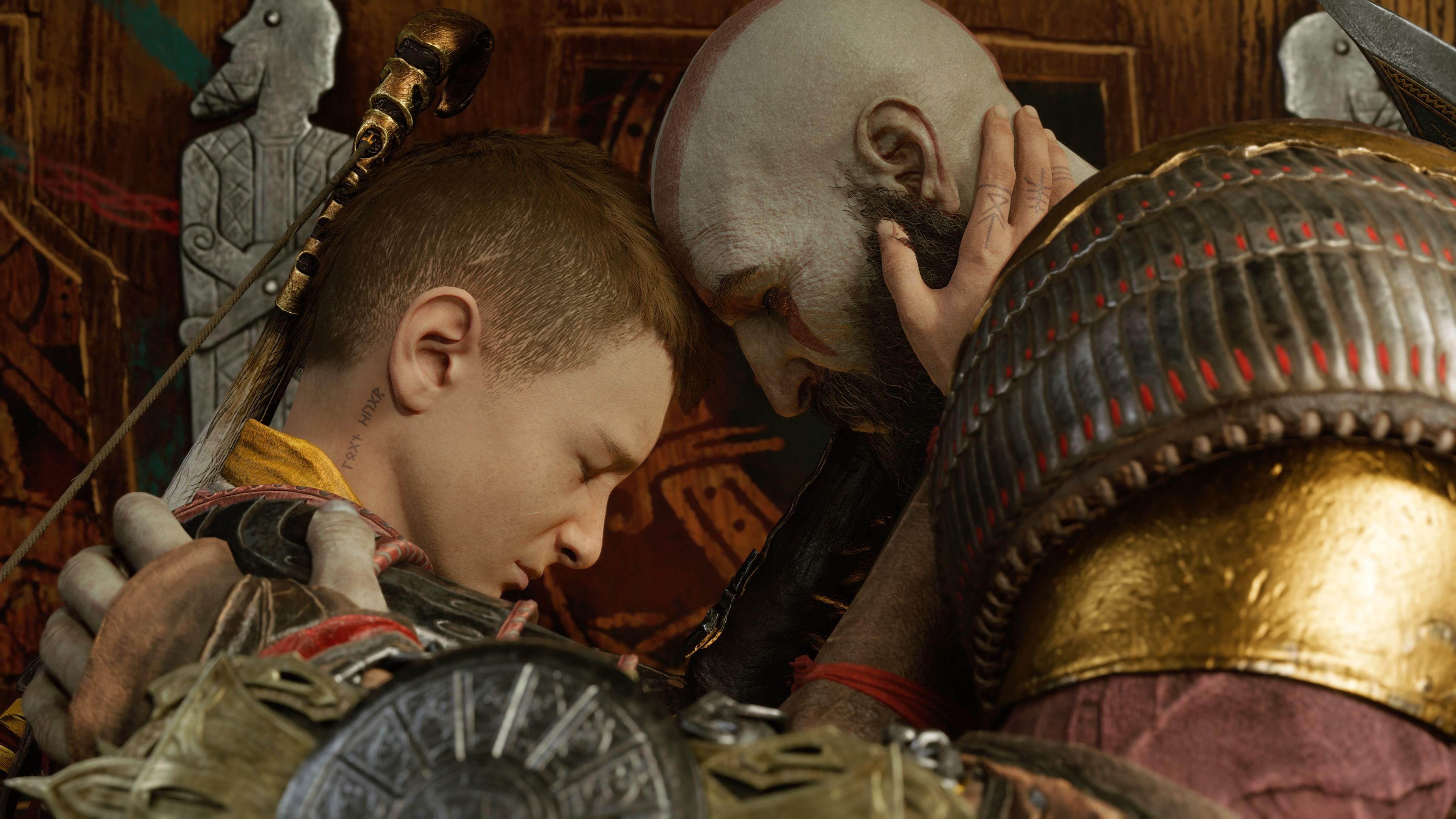 una manera peculiar de kratos y su hijo atreus de mostrar el cariño que se tienen